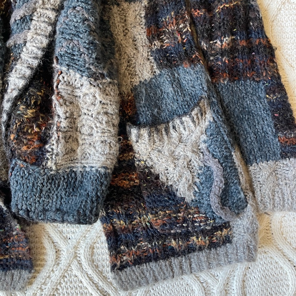 Line The Label Knit Patchwork Sweater Cardigan - image 4